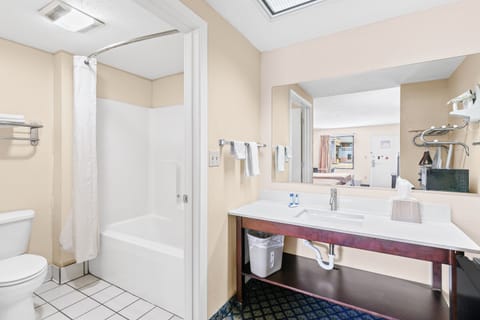 Room, 2 Queen Beds, Smoking | Bathroom | Free toiletries, towels