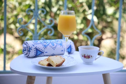 Breakfast Table with Coffee and Garden Views