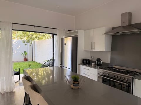 Light-filled kitchen overlooking the garden.