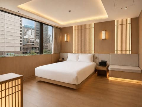 [Barrier Free] Deluxe Double Spa Room - City View | Blackout drapes, iron/ironing board (on request), WiFi (free)