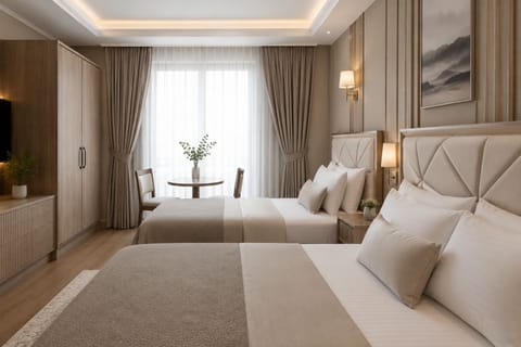 Comfort Triple Room, City View | In-room safe, desk, laptop workspace, iron/ironing board (on request)