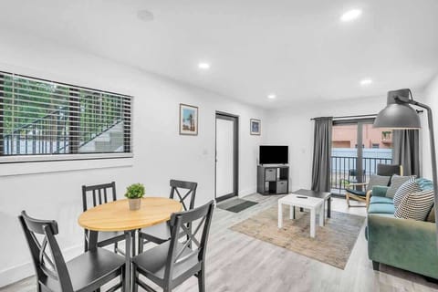 Expansive dining and living area.