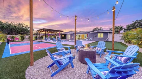 Twelve guests, one backyard, zero reasons to leave. The Current was designed so the property competes with going out and wins most nights.