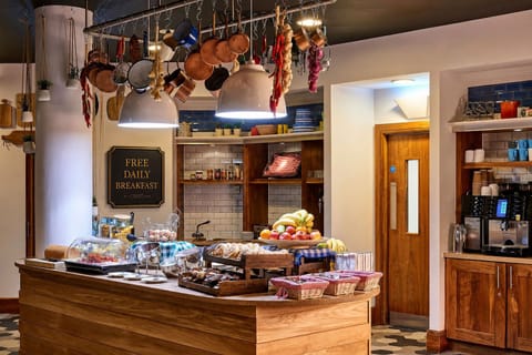 Hearty hot and continental breakfast buffet served daily.