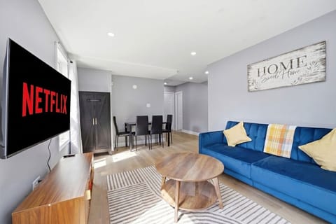 Kick back and stream your favorite shows in a space designed for relaxation. Our open living area is the perfect spot to unwind together, share a meal, or enjoy a quiet night in after a full day of travel.