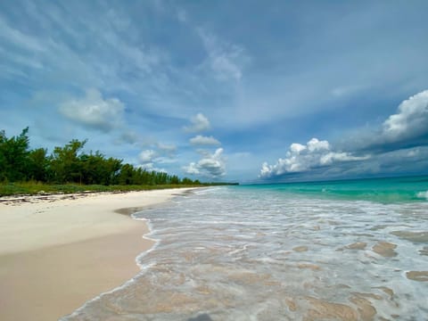 World-famous French Leave Beach, an 8 minute walk from Peach House.  The town of Governors Harbour  is a 3-minute walk in the other direction.