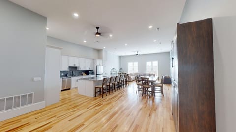 The view when entering the loft.