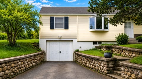 Private Entrance through the double white doors