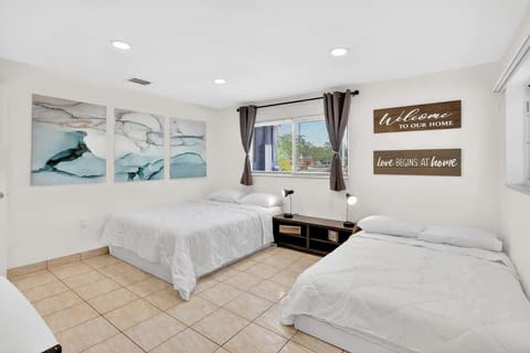 Two comfortable beds with hotel-quality linens