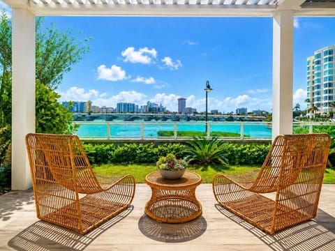 Waterfront private terrace with beautiful lagoon views