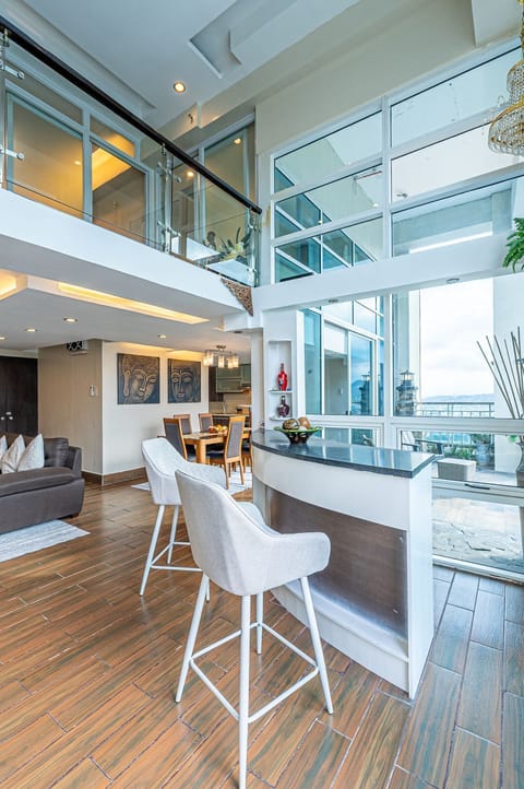 Cozy open‑concept home with city views — perfect for family stays.