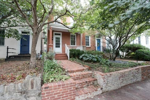 Outside view of the house leading to the main door
