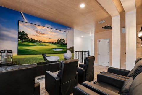 Movie nights just got better! Gather with family and friends in this stylish private theater room, featuring plush reclining seats and a cozy atmosphere—perfect for unforgettable movie marathons and game-day celebrations together.