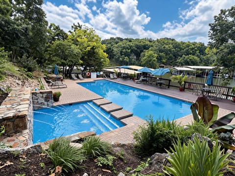 1 of 3 outdoor pools. This relaxing pool overlooks the lake