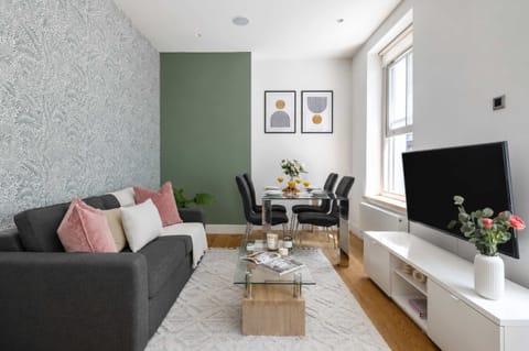 The open-plan living and dining area