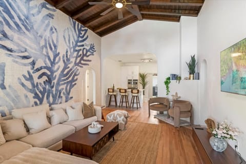 Living room with TV and comfortable seating