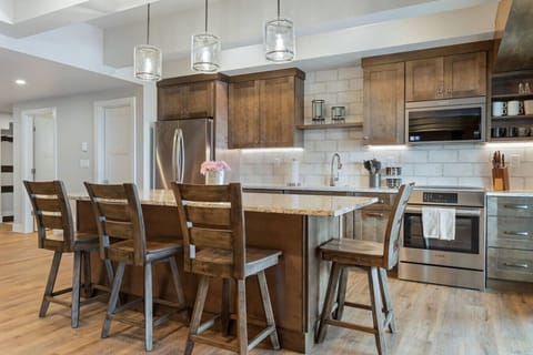 Beautifully updated kitchen with breakfast bar