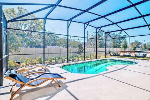 Garden Facing Back Patio with Swimming Pool and Sundeck