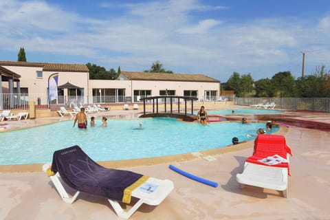 Sun loungers beside the outdoor pool invite guests to soak up the southern French sun on this peaceful 6-hectare estate.