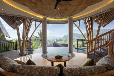 Two Storey Pool Villa | In-room safe, desk, laptop workspace, blackout drapes