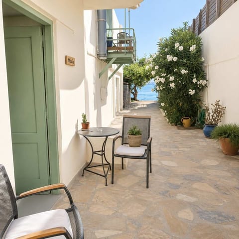 Artemis entrance and view of the sea from the property