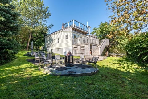 Backyard with fire pit and entertaining area