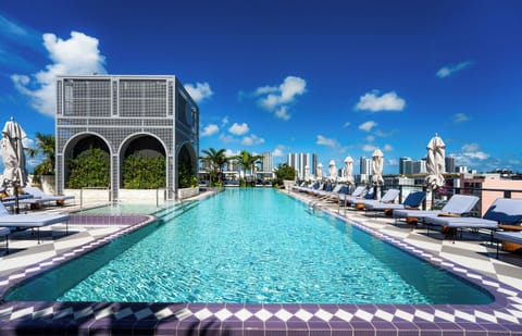 Enjoy the sun on the rooftop the infinity pool.