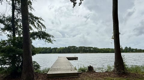 Private waterfront dock on property