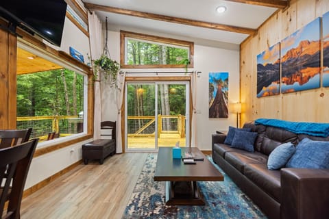 Living Room with Picture Frame Windows.