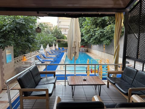 Outdoor banquet area