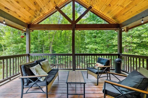 Lots of deck area including this large area to sit and enjoy coffee.