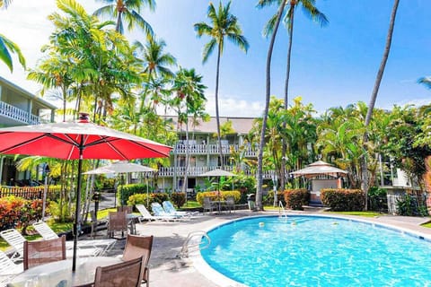 Poolside paradise under swaying palms