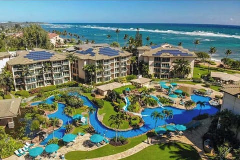 Aerial View of Waipouli Beach Resort & Oceanfront Pools