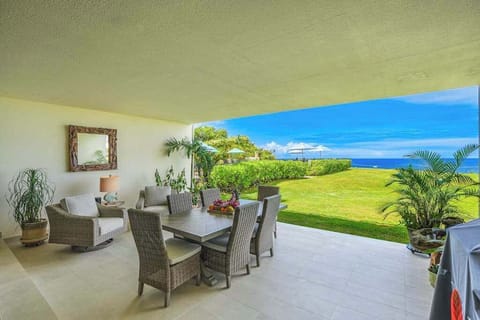 Dine outdoors while taking in breathtaking ocean scenery