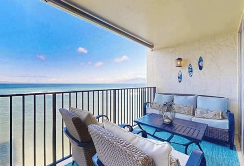Private lanai with seating great for a dinner or morning coffee.  Enjoy the views as relax in the evening. 