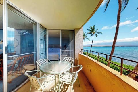 Sip your morning coffee on the ocean-view lanai at sunrise, then unwind with an afternoon drink while watching seasonal humpback whales, spinner dolphins, and sea turtles in the sparkling blue Pacific.