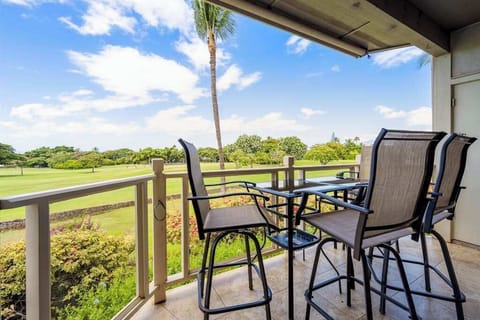 Enjoy peaceful golf course views from the furnished lanai