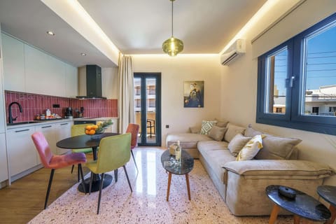 Bright Open-Plan Living Area with Balcony Access