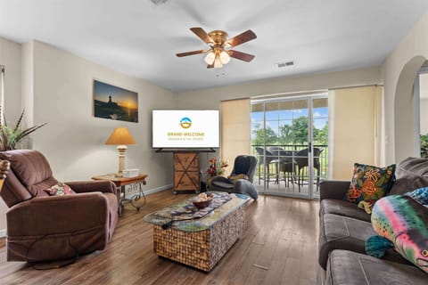 Curl up in the inviting living room & stream your favorites on the smart TV​