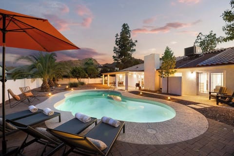 Private poolside paradise with stunning desert sunsets.