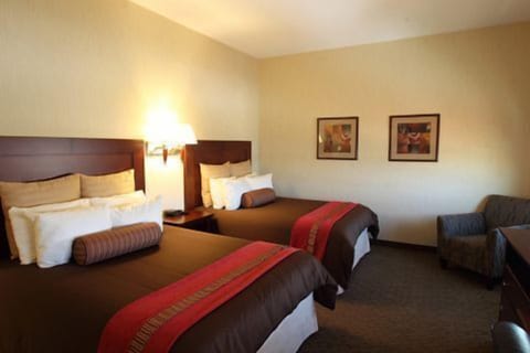 Standard Room, 2 Queen Beds | Desk, blackout drapes, iron/ironing board, free WiFi