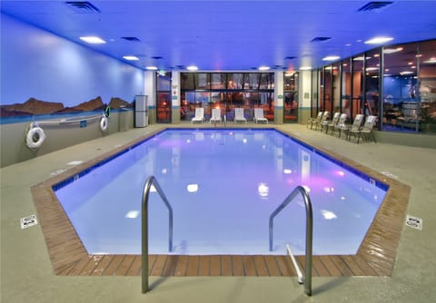 Indoor pool, open 7:00 AM to 10 PM, sun loungers