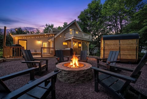 Wood burning firepit | Outdoor seating | Sauna Coming Soon!