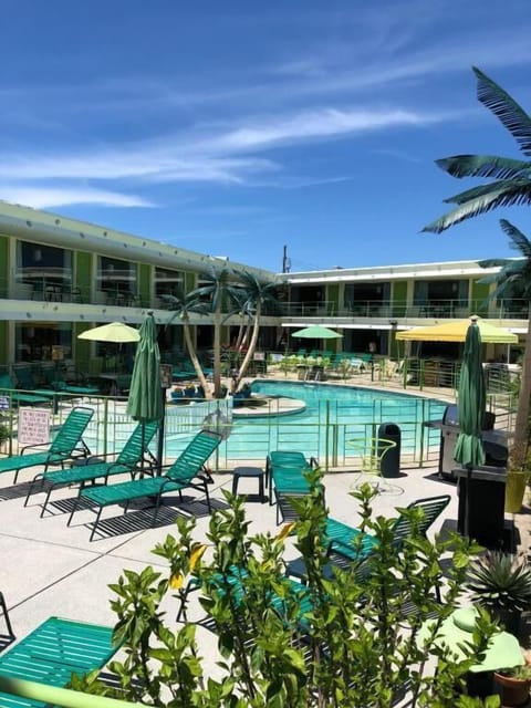 Seasonal outdoor pool, pool umbrellas, sun loungers
