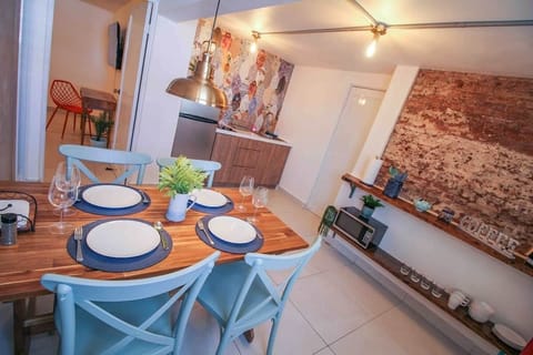 Dining area and kitchen