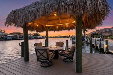 The Dock- enjoy sunsets from the tiki hut.