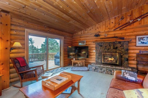 Cozy fireplace in main living area