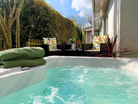 Sit back and relax in the private hot tub
