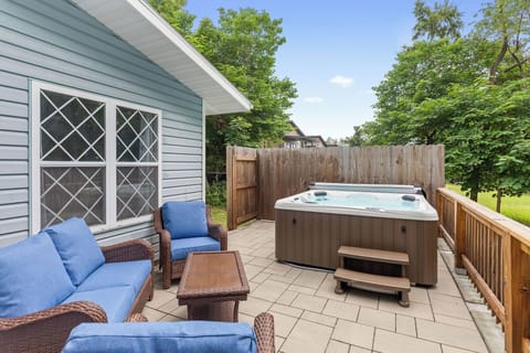 Private hot tub on your back deck!
