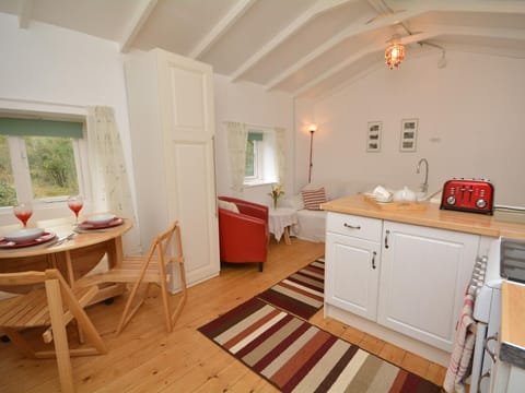 Compact open-plan living area